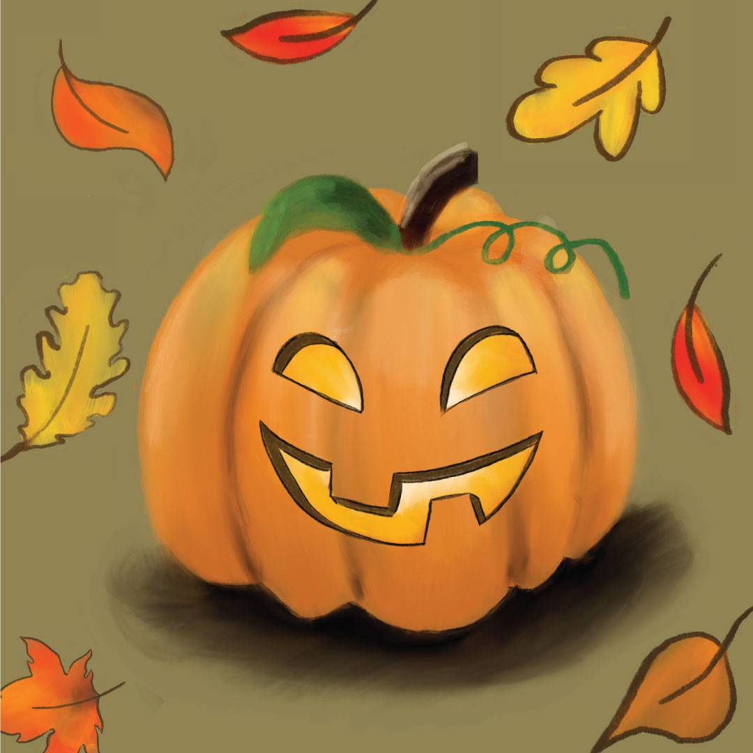 Pumpkin Face Stencil
